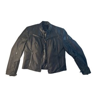 Women's NexGen Black Armored Textile Jacket Pockets Vented w/ Liner Medium‎